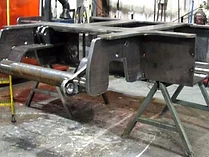 A photo of a mining scoop frame